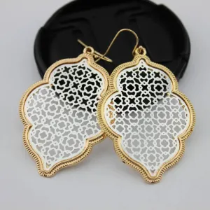 Filigree Moroccan Drop Earrings | Delicate Dangle Earrings | Women's Fashion Jewelry