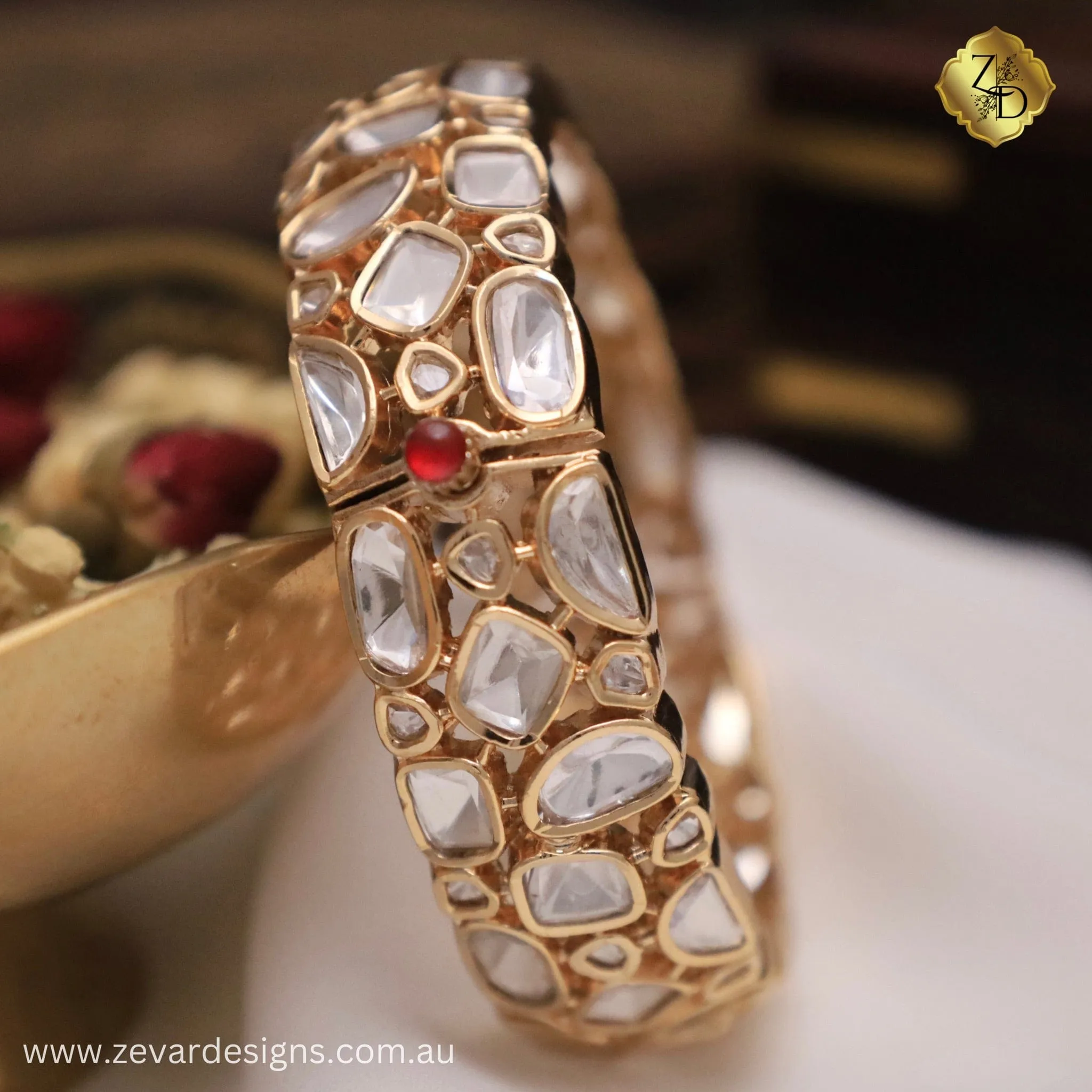 Fine Uncut Polki Bangles- Heeramandi inspired