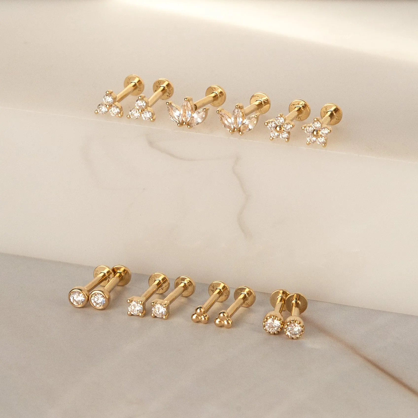Flat Back Replacement - 14k Solid Gold