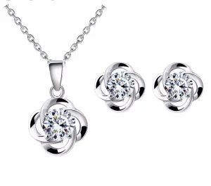 G CZ Flower Set