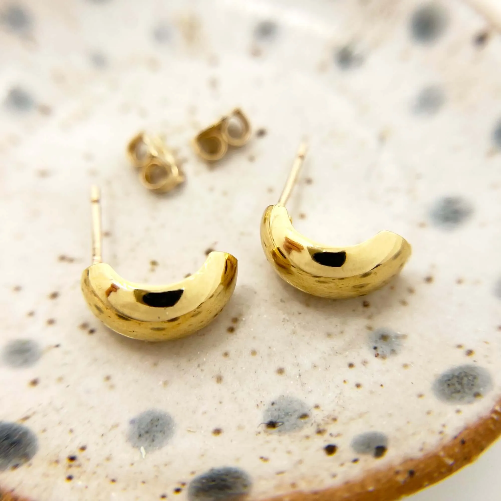 GABY SEMI HOOP EARRINGS