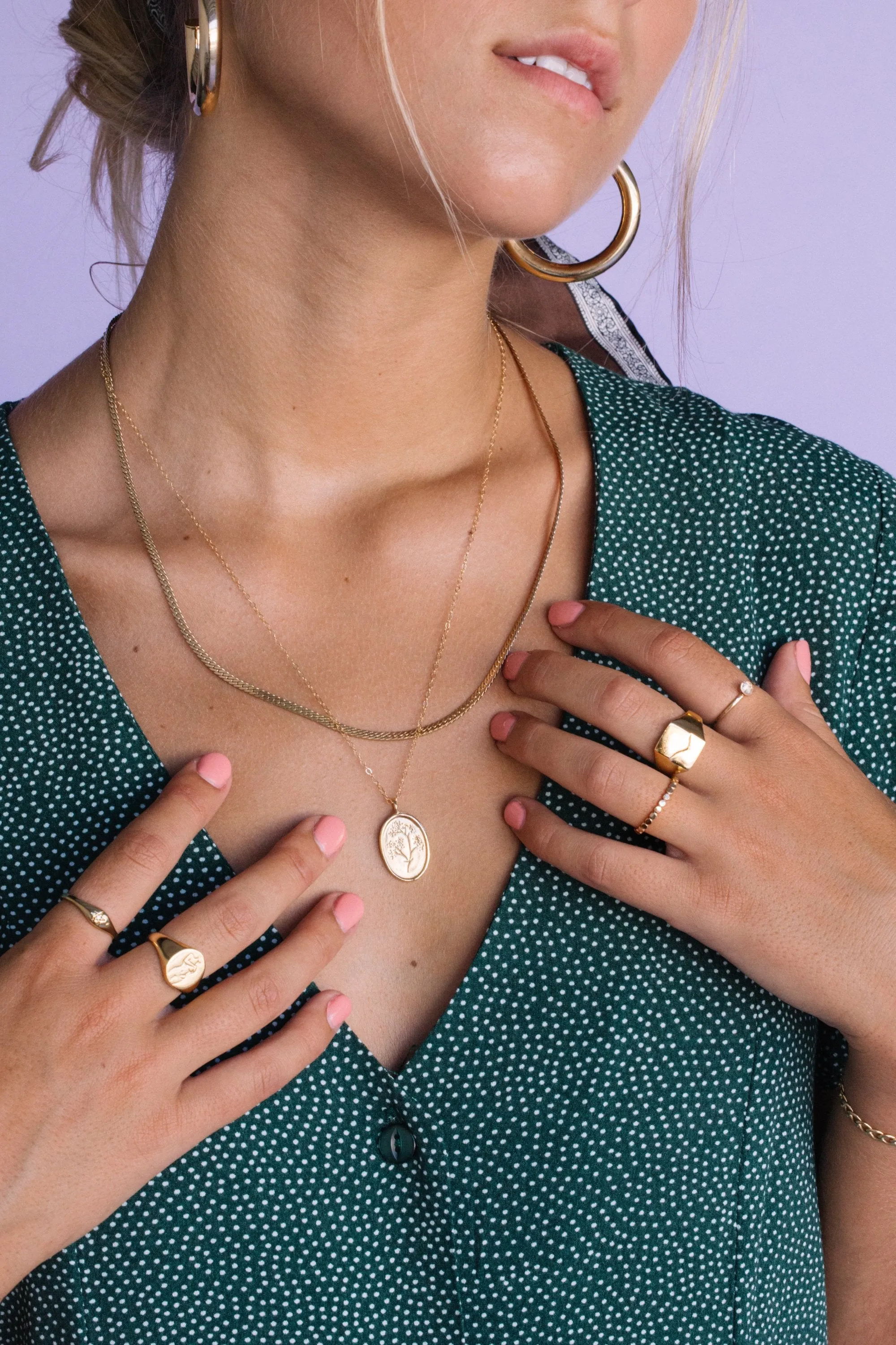 Gold Orb Stack Ring