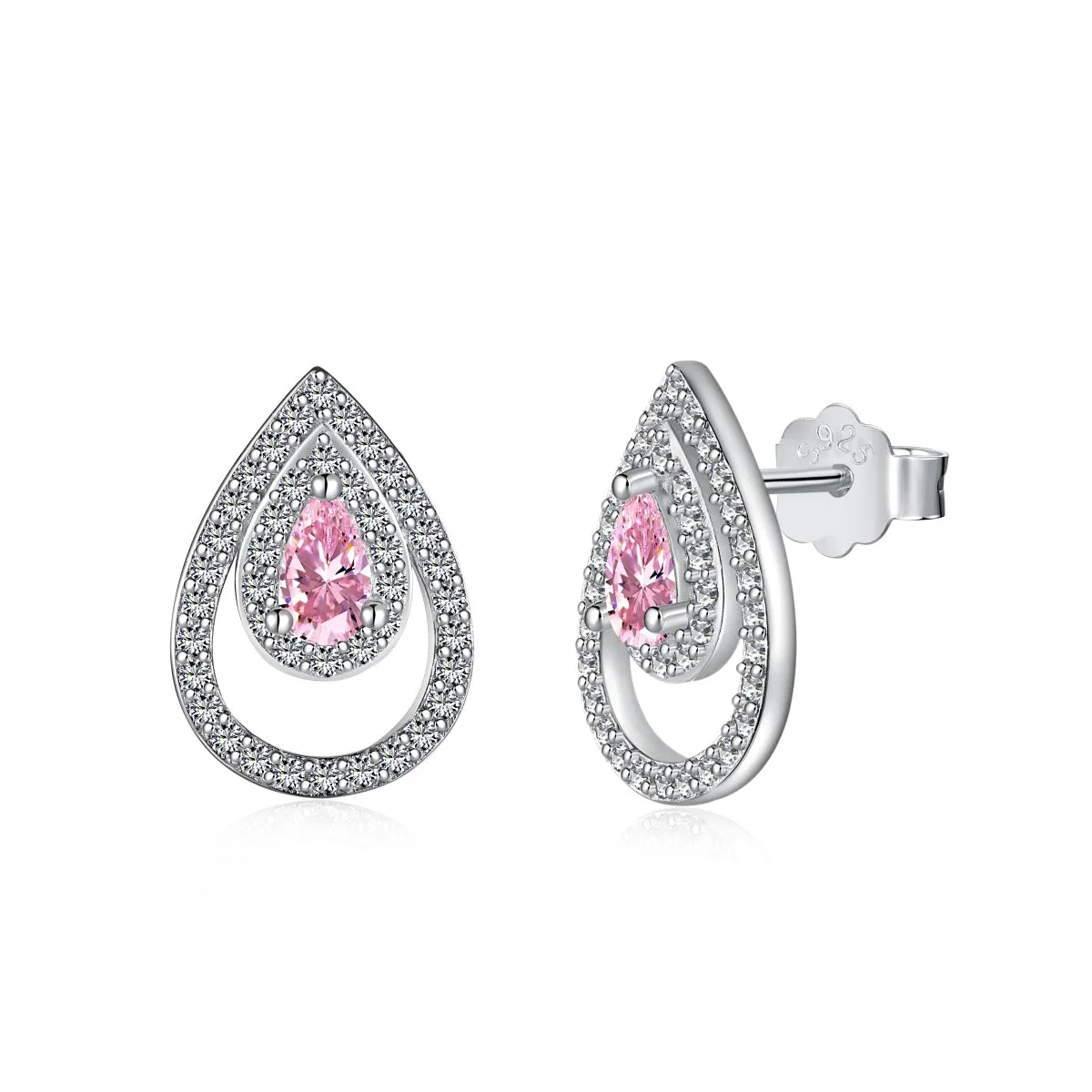 [Goodv]Sparkling Delicate Water Drop Shape Daily Earrings
