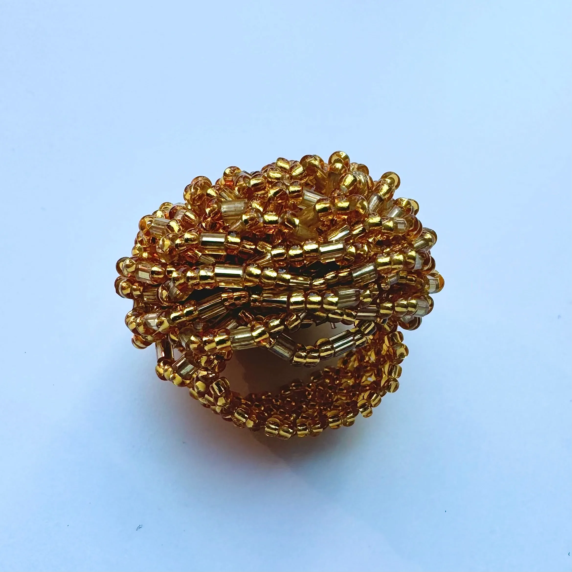 Handmade Beaded Statement Ring (Staple colours)