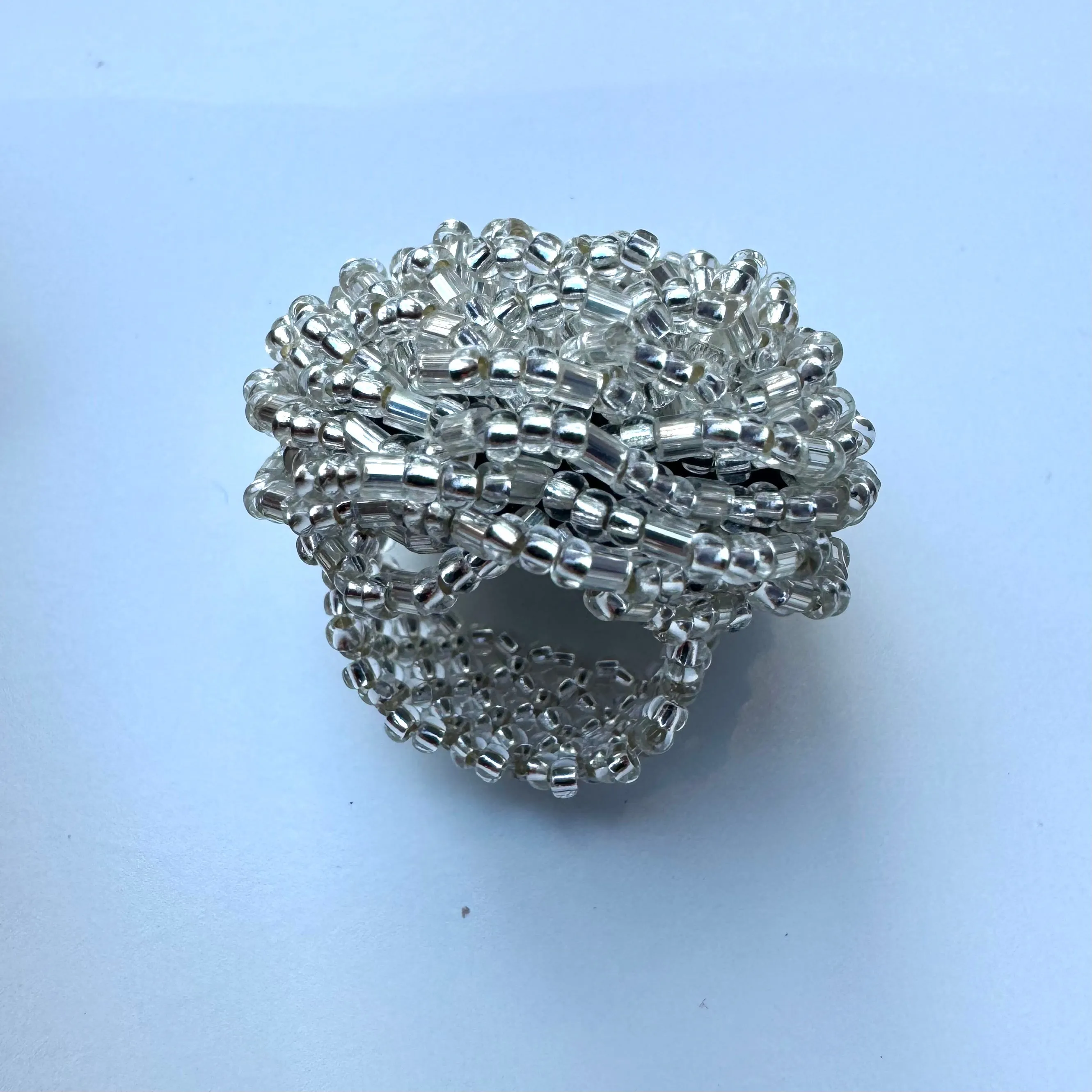 Handmade Beaded Statement Ring (Staple colours)