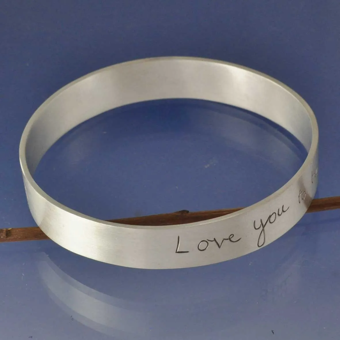 Handwriting Personalised Bangle -12mm Custom Cuff