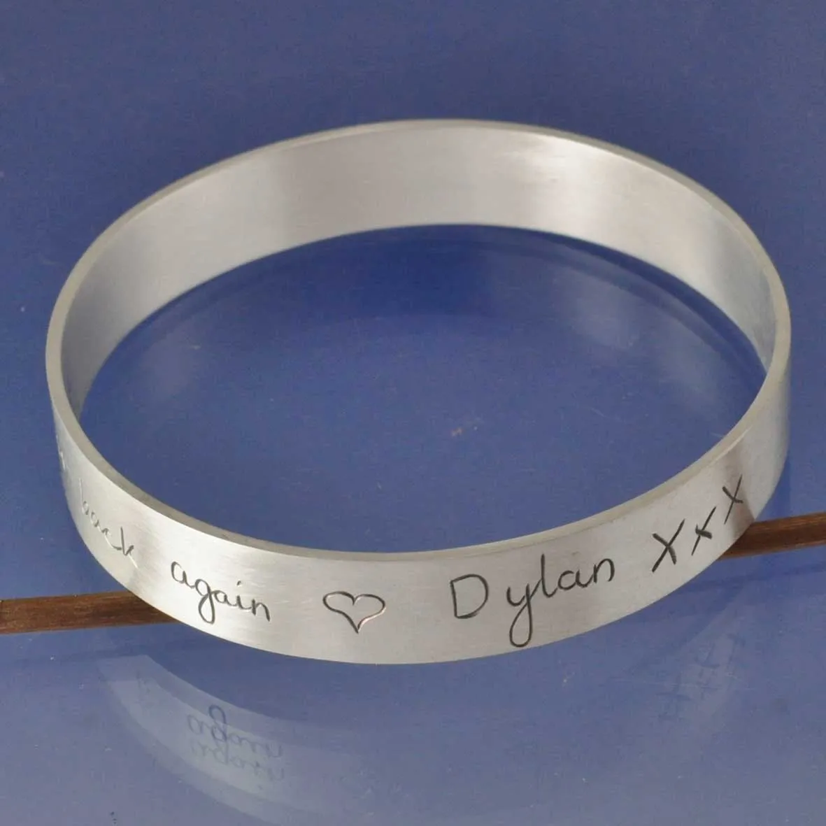 Handwriting Personalised Bangle -12mm Custom Cuff