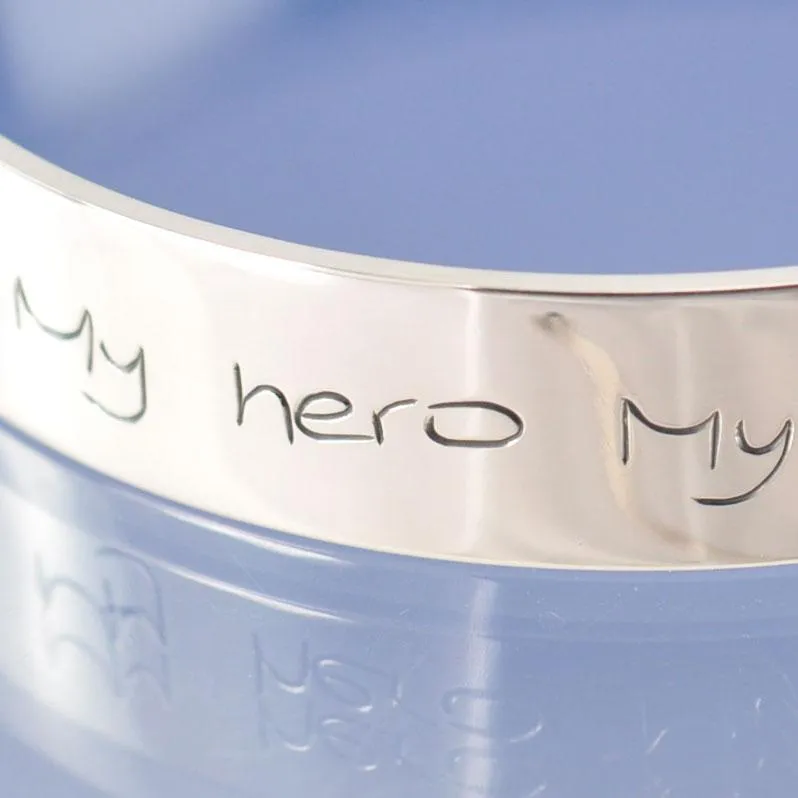 Handwriting Personalised Bangle -12mm Custom Cuff