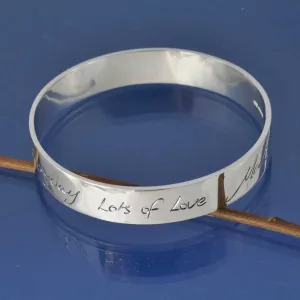 Handwriting Personalised Bangle -12mm Custom Cuff