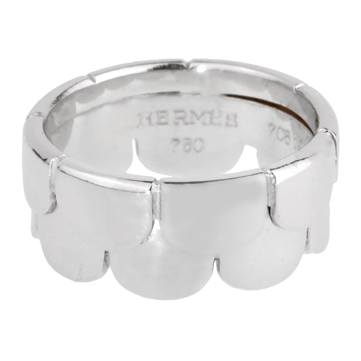 Hermes White Gold Arch Band Ring