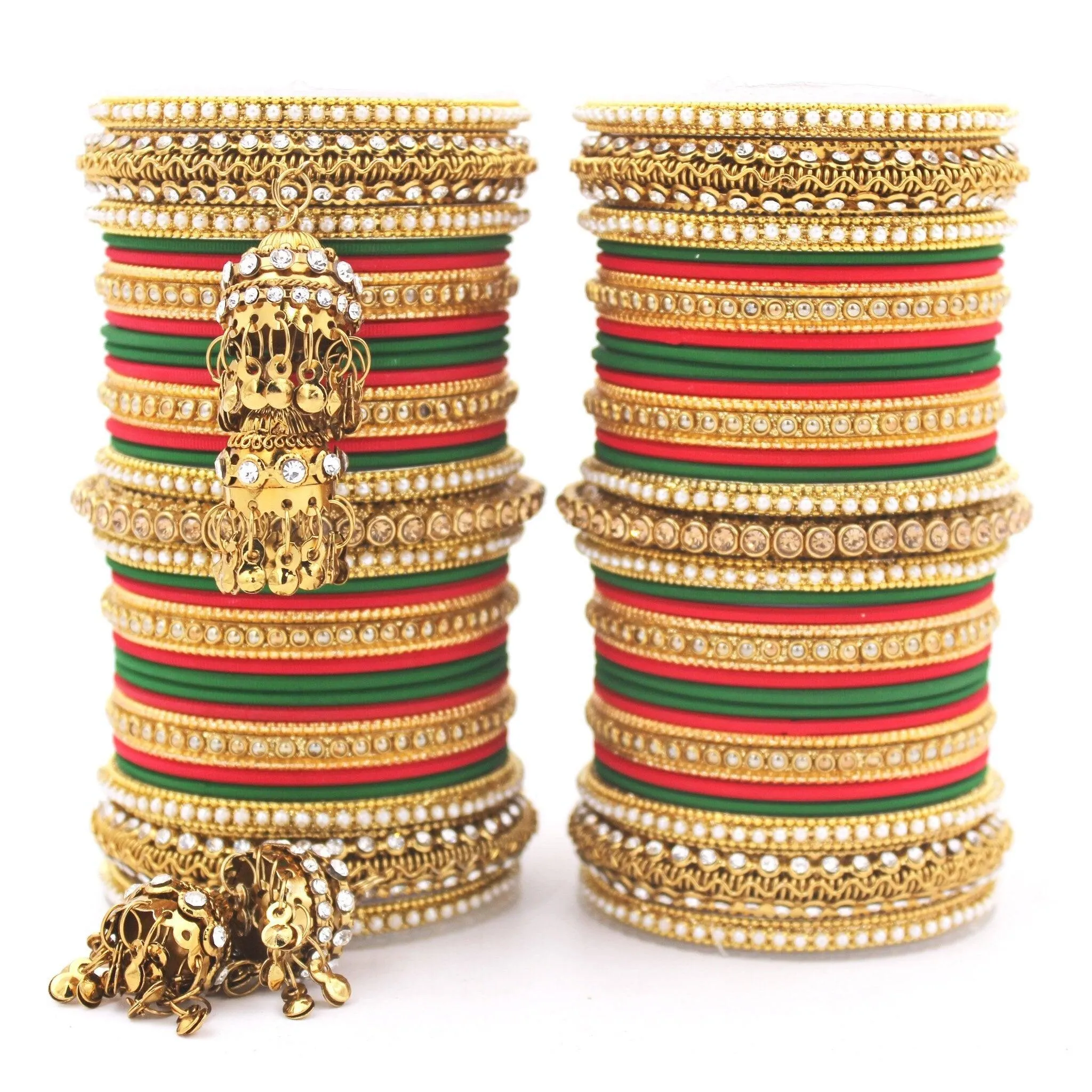 Indian Bangle set, Bridal bangles, Thread Bangles, Traditional Bracelet, Bridal Choora Set