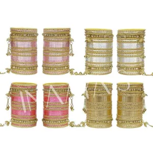 Indian Bangles, Indian Bangle Set, Bridal bangles, Traditional Brass Non Precious Metal Bangle Set For Women & Girls