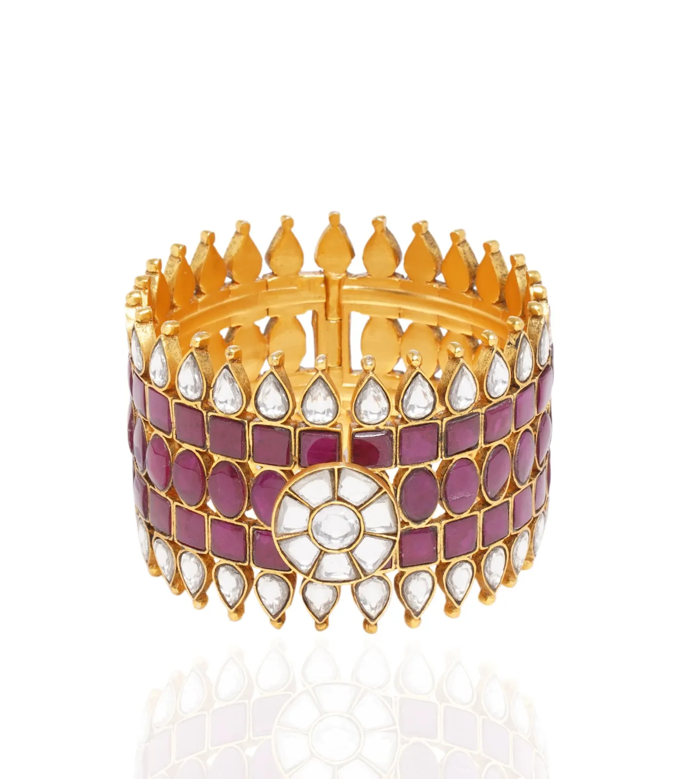Jayaswi Ruby Kundan Bangle