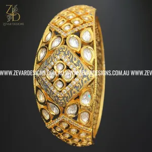 Kundan Bracelet - Grey