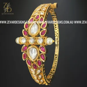 Kundan Bracelet - Ruby Red