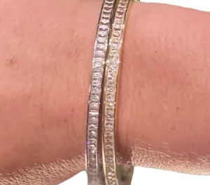 Larger CZ Bangle Bracelet