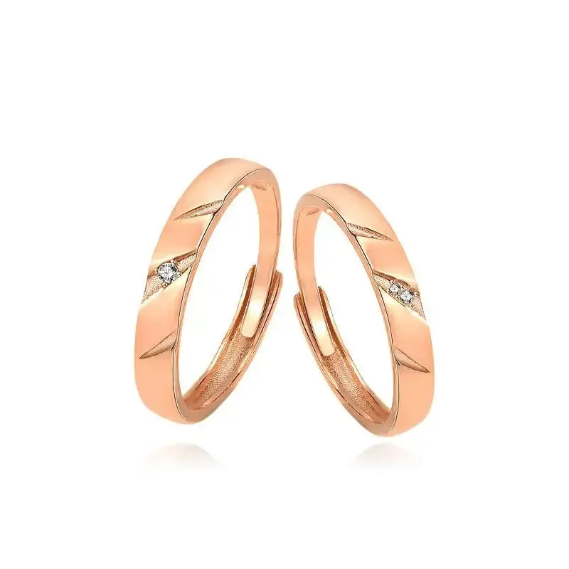 LOVCIA Simple CZ 925 Sterling Silver Adjustable Promise Ring