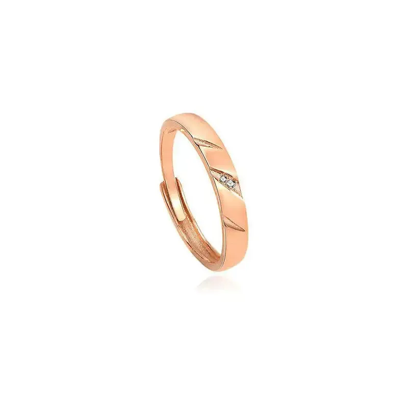 LOVCIA Simple CZ 925 Sterling Silver Adjustable Promise Ring