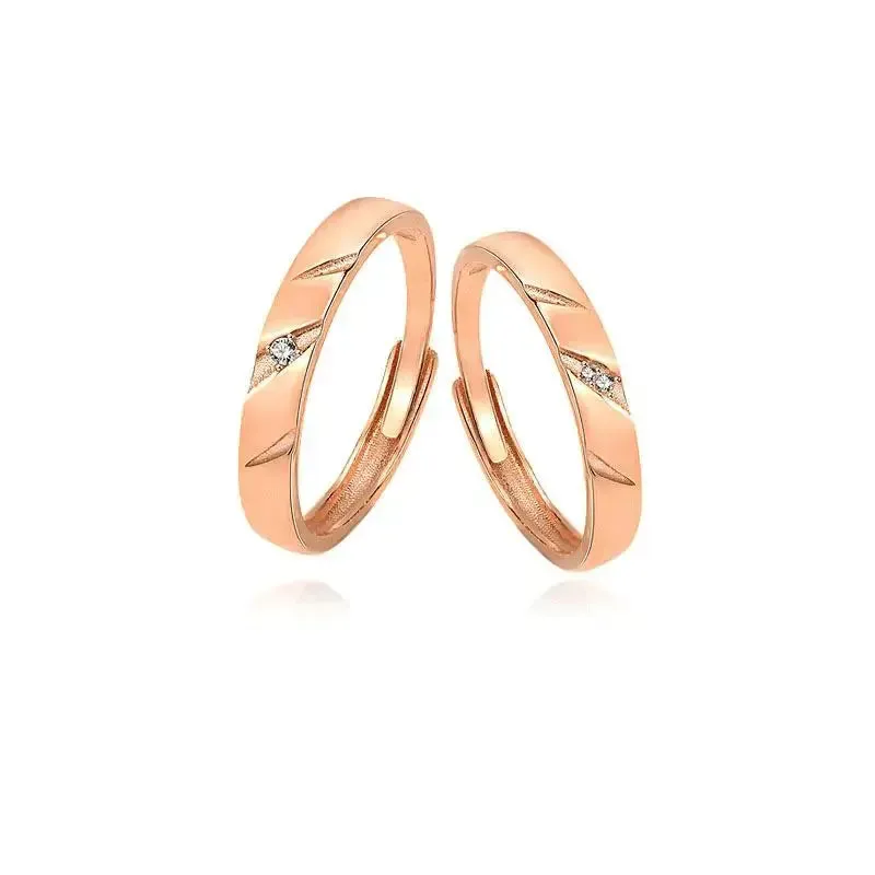 LOVCIA Simple CZ 925 Sterling Silver Adjustable Promise Ring