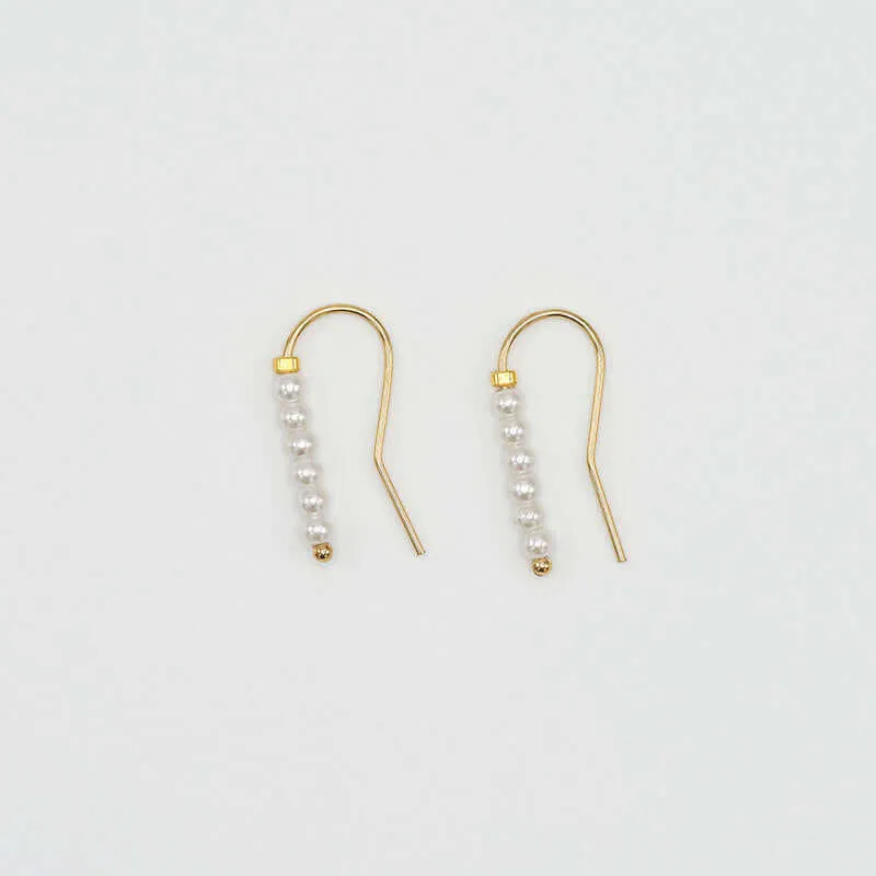 LULI PEARL BEADED DROP EARRINGS
