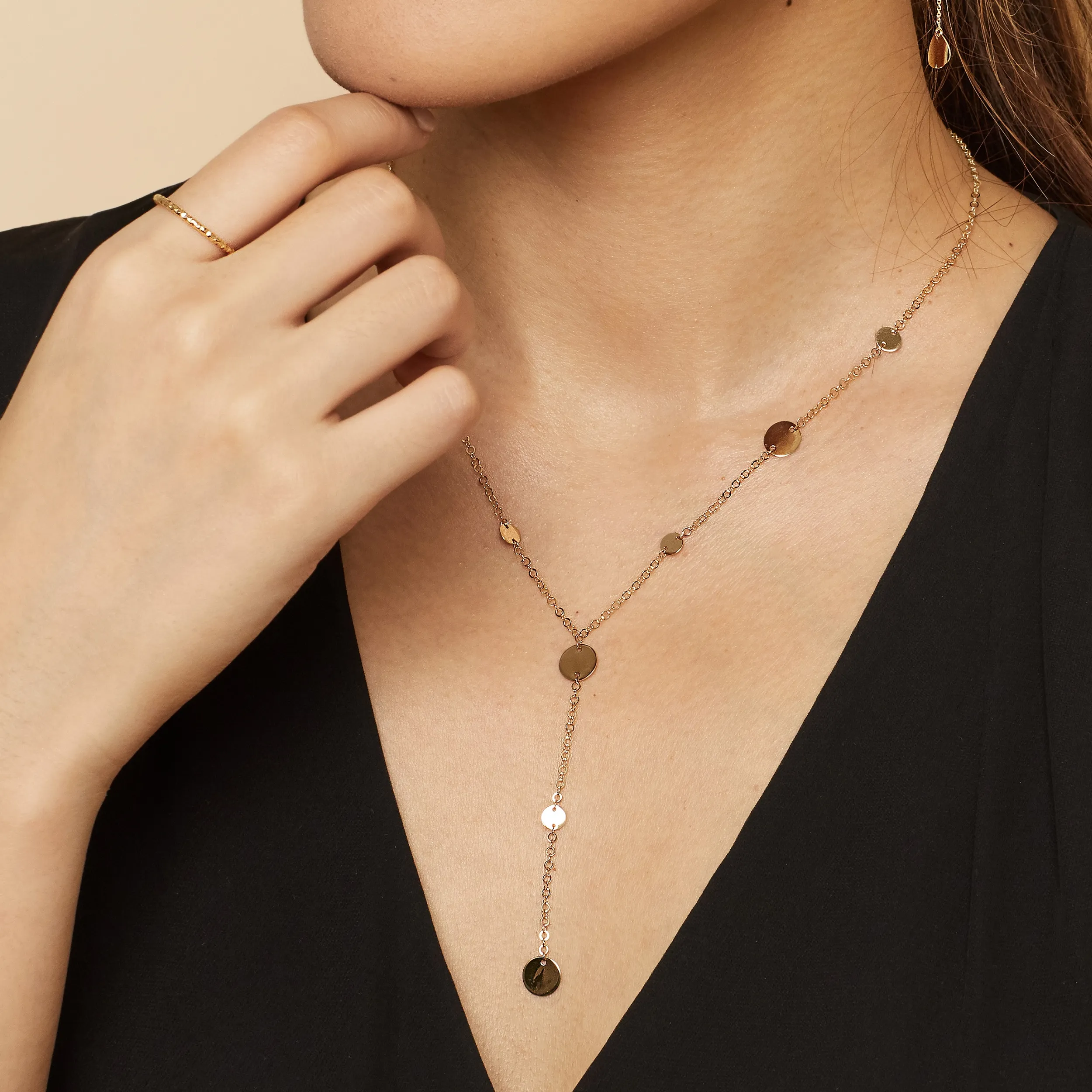 Manhattan Lariat Station Necklace