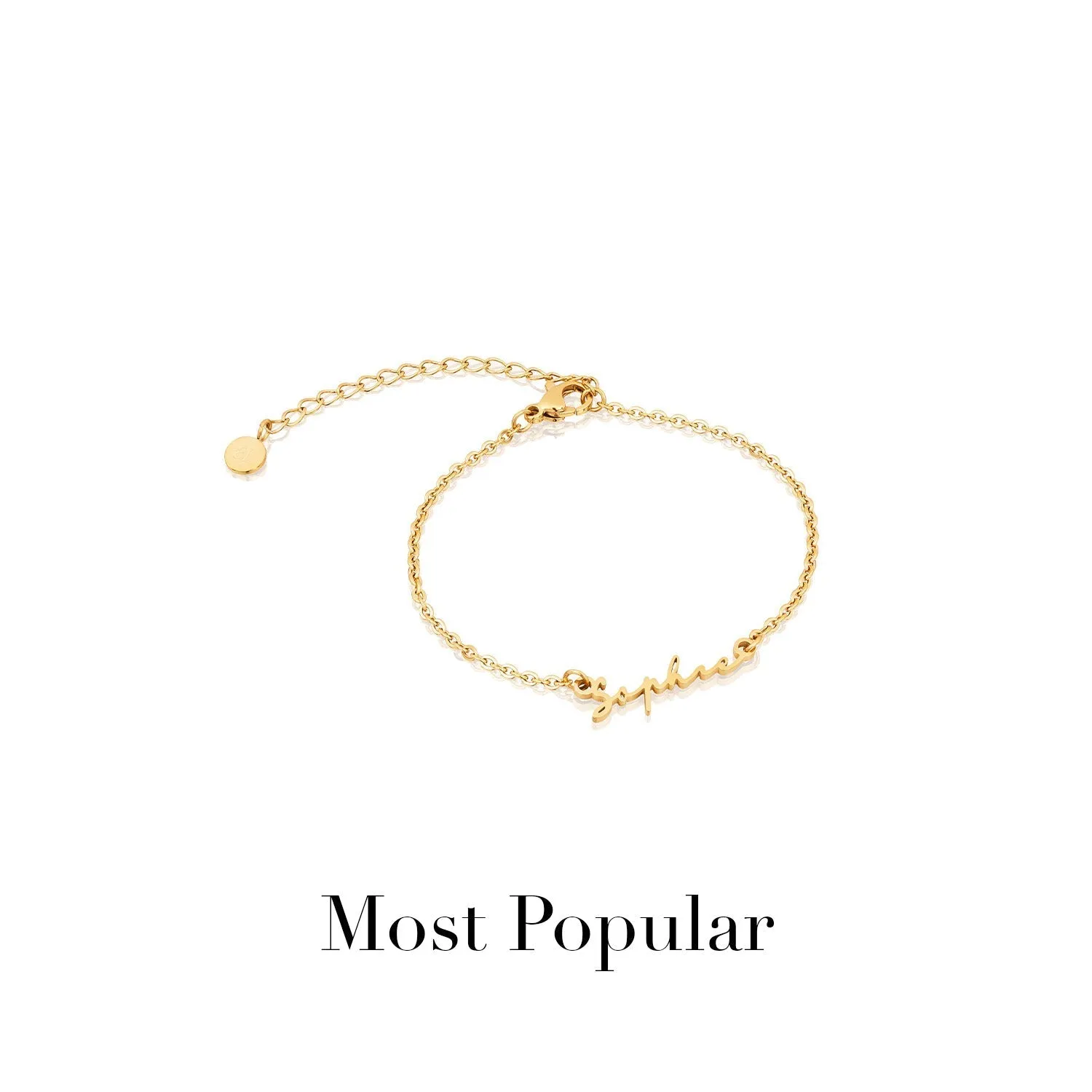 Mini Signature Name Bracelet (Gold)