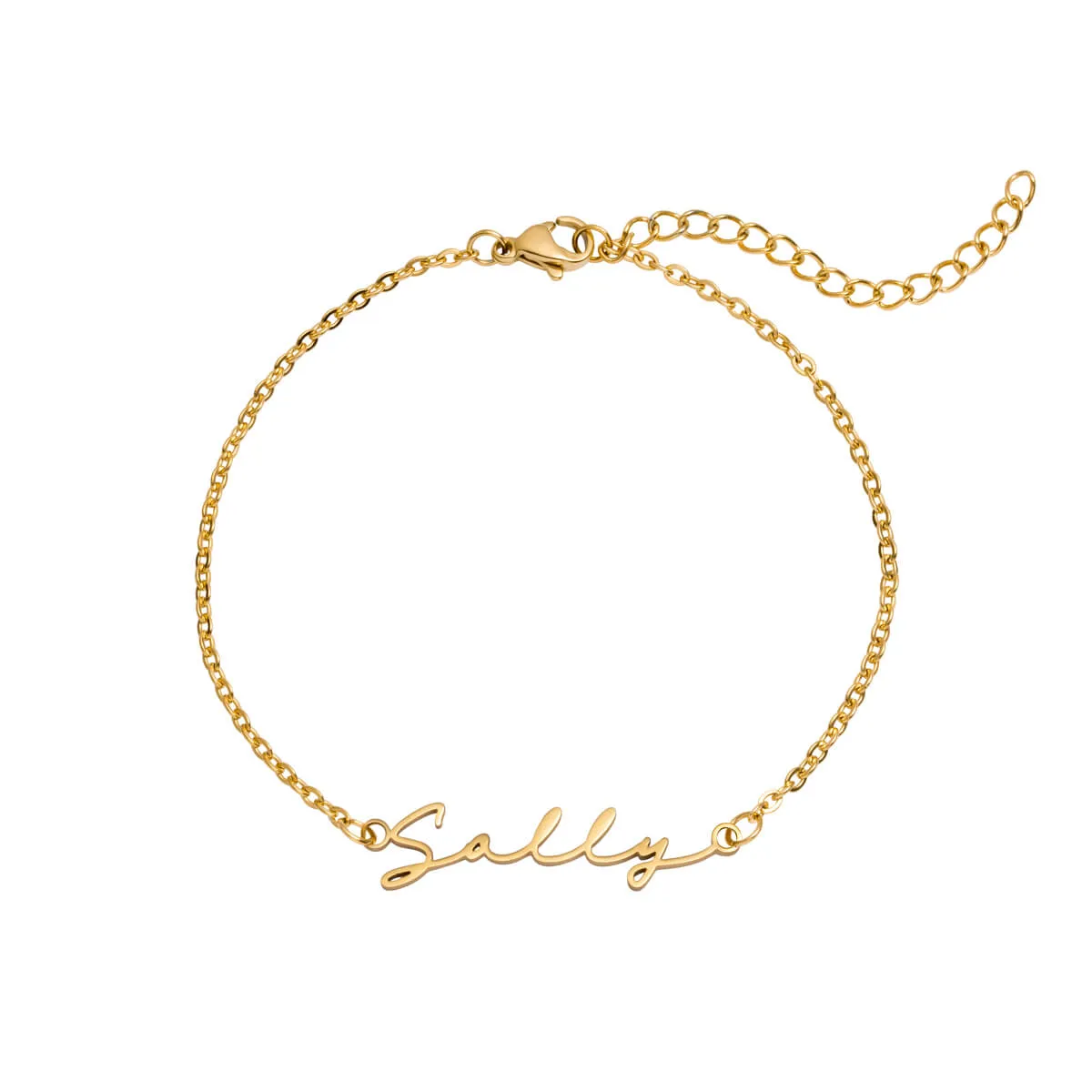 Mini Signature Name Bracelet (Gold)
