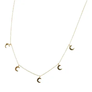 Moon Charms Chain Necklace