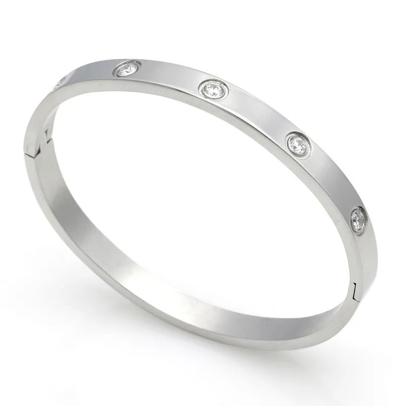 New Arrival Promotion Stainless Steel Women Gold color Shackle Bangle Lady Arm Bracelet Love Bangles bracelet for women