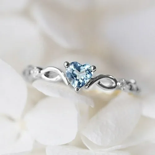 New Fashion Simple Heart Ring For Women Female Cute Finger Rings