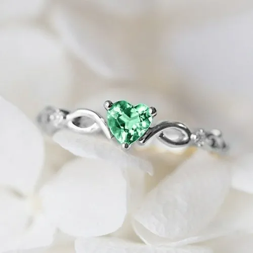 New Fashion Simple Heart Ring For Women Female Cute Finger Rings