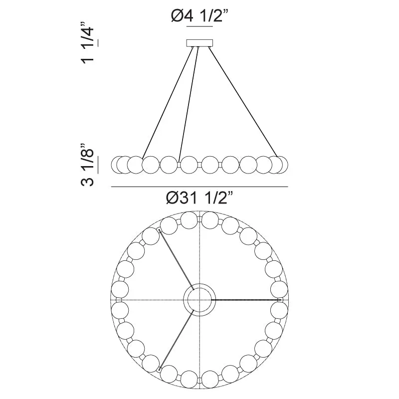 Oni 31" LED Pendant