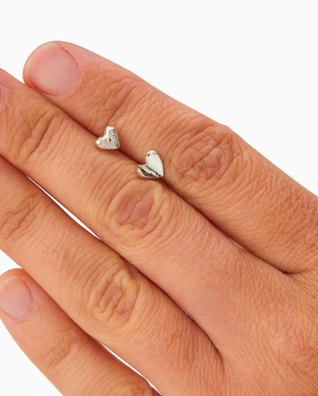 Open Heart Stud | Silver