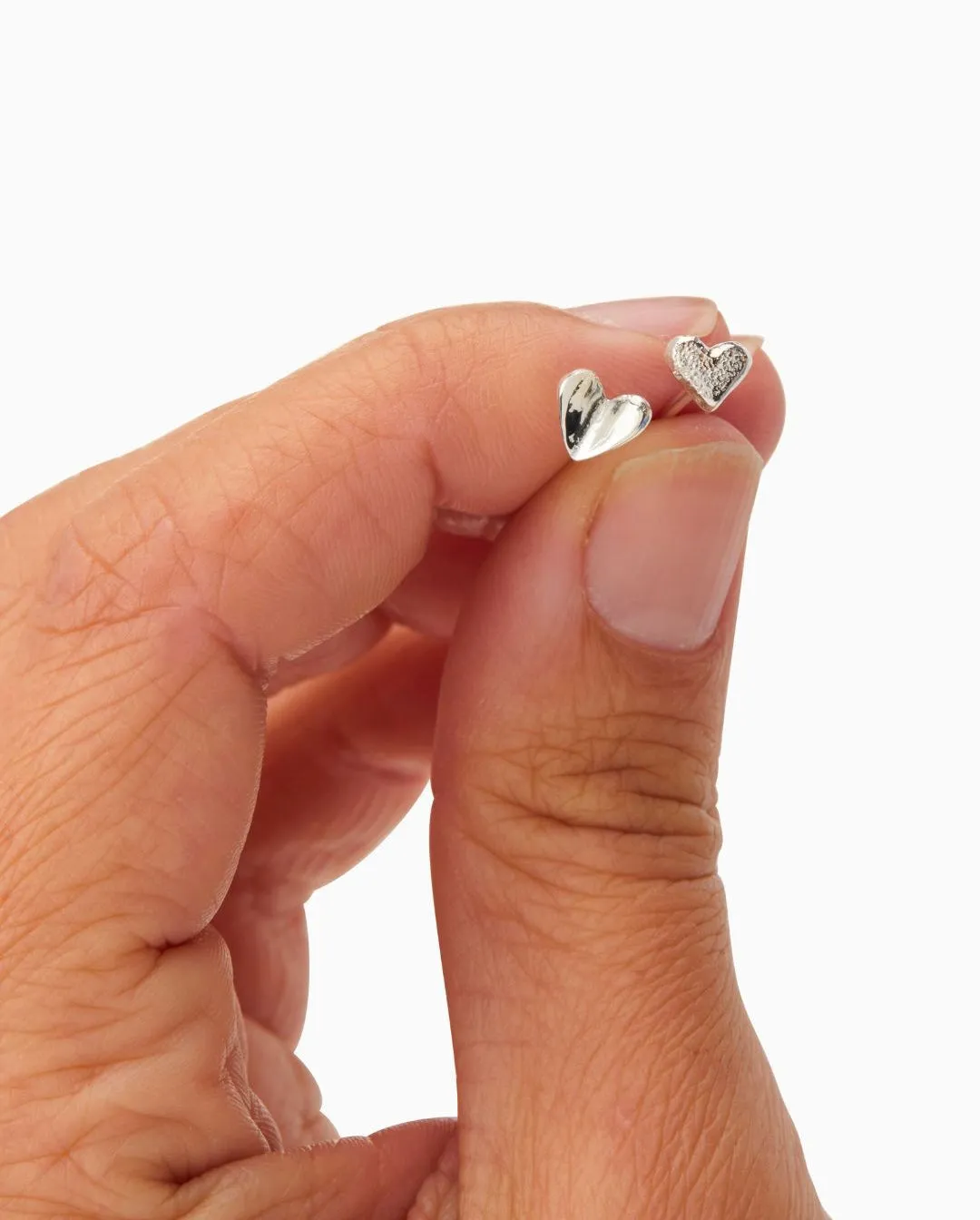 Open Heart Stud | Silver
