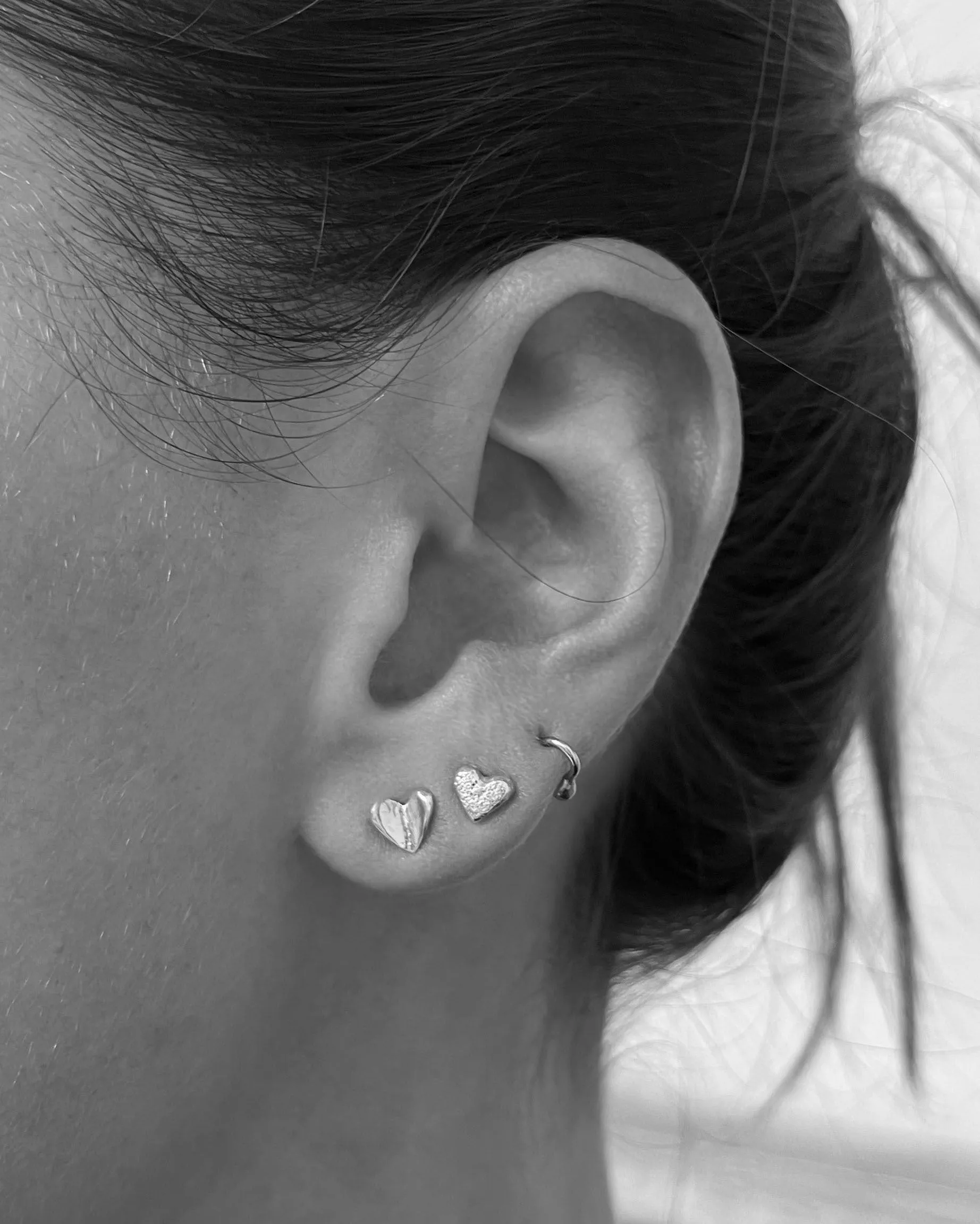 Open Heart Stud | Yellow Gold