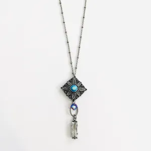 Ornate Long Necklace featuring Jet Pastel