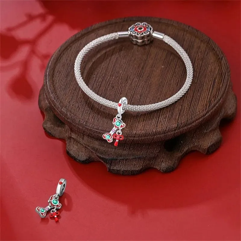 Ornate Ruyi Symbol of Blessings Dangle Charm