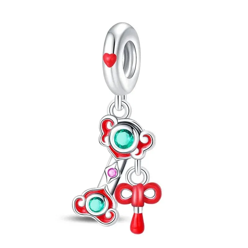 Ornate Ruyi Symbol of Blessings Dangle Charm