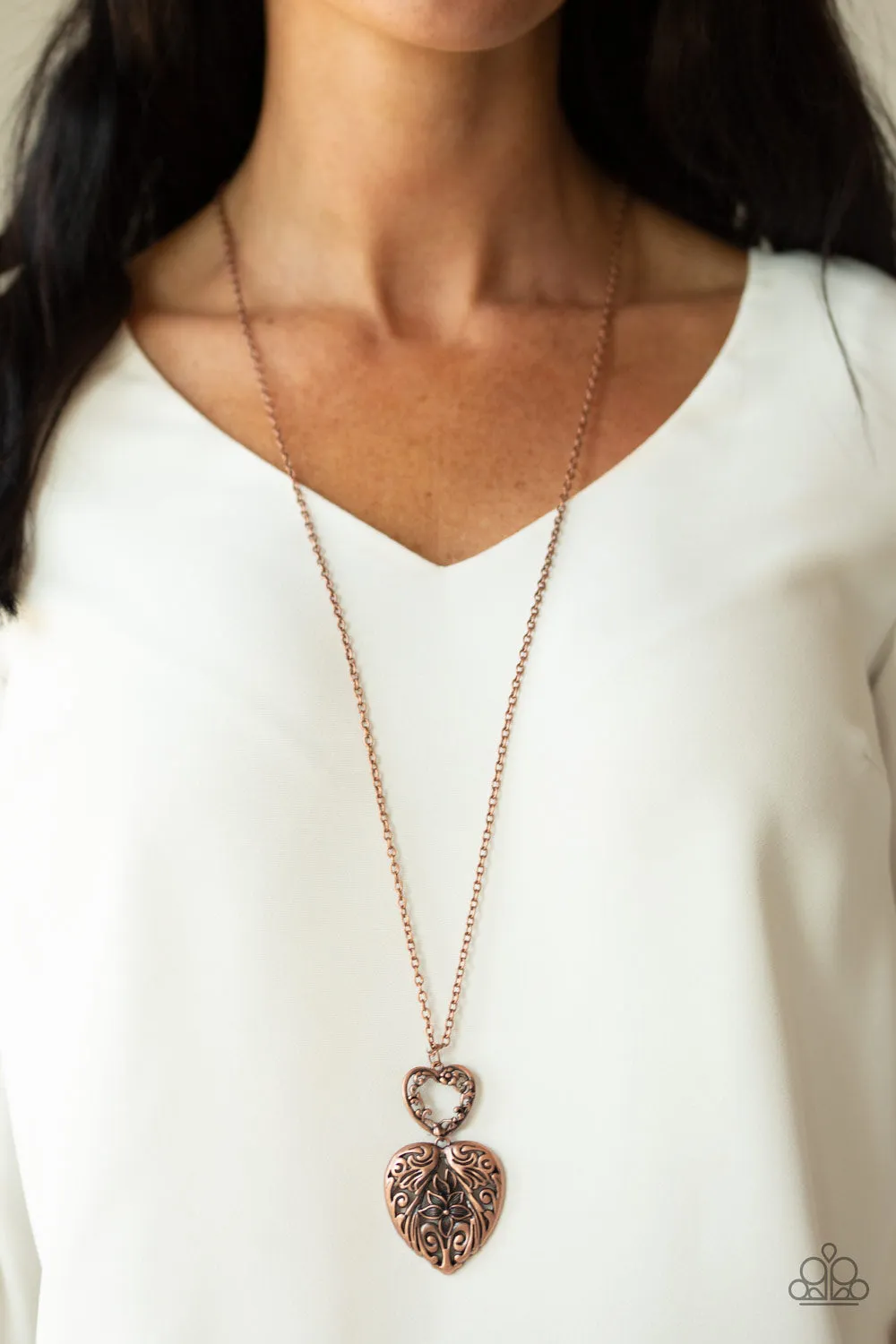 Paparazzi Garden Lovers - Copper Heart Necklace