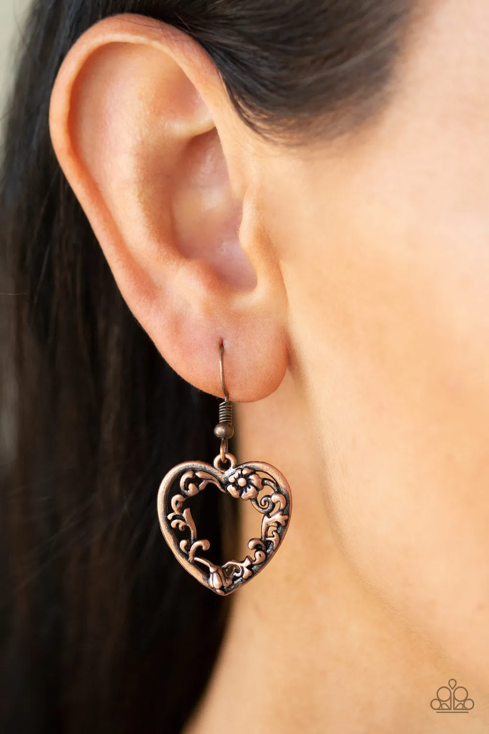 Paparazzi Garden Lovers - Copper Heart Necklace