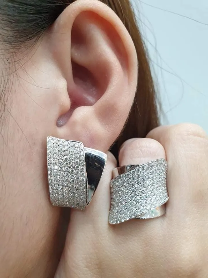 PREORDER | Crossover Statement Diamond Jewelry Set 14kt