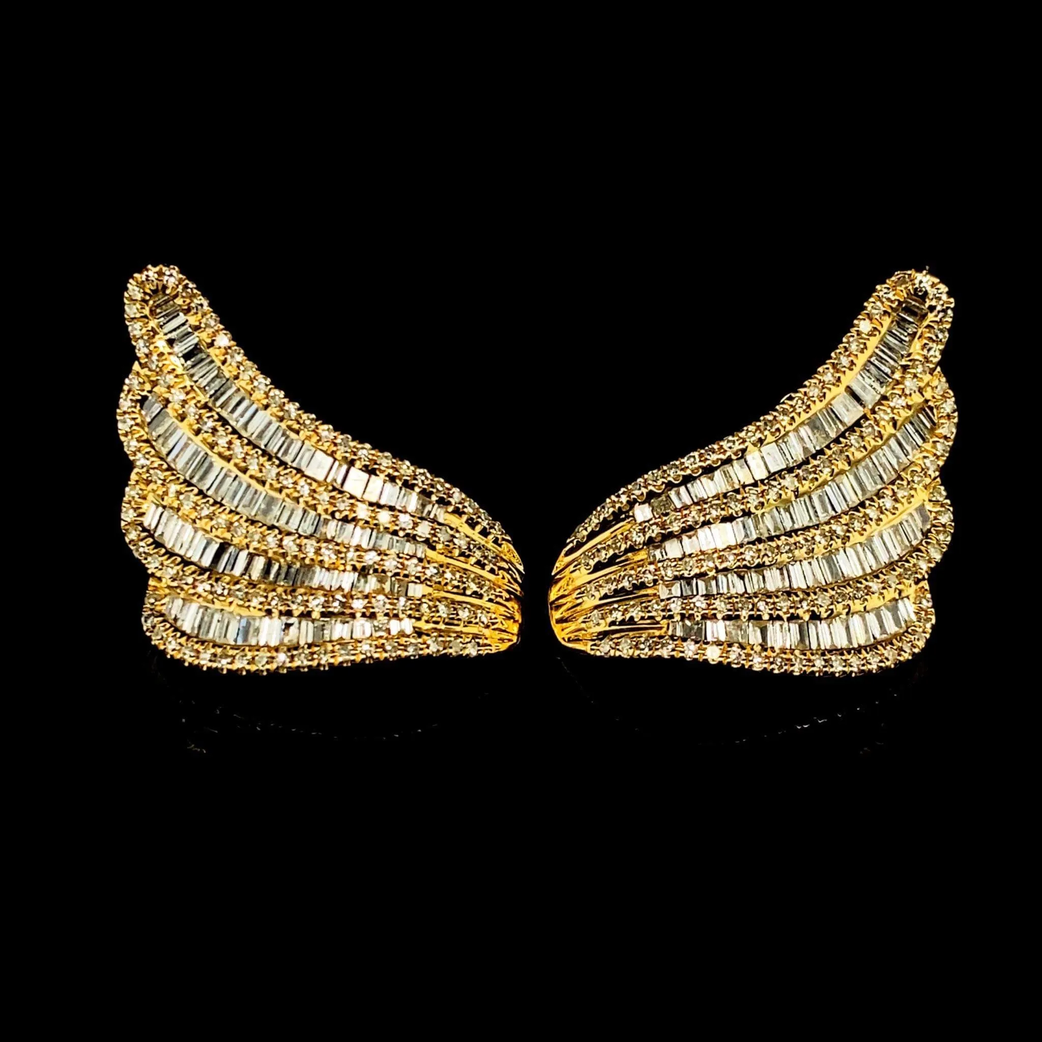 PREORDER| Golden Angel Wings Diamond Statement Jewelry Set 14kt