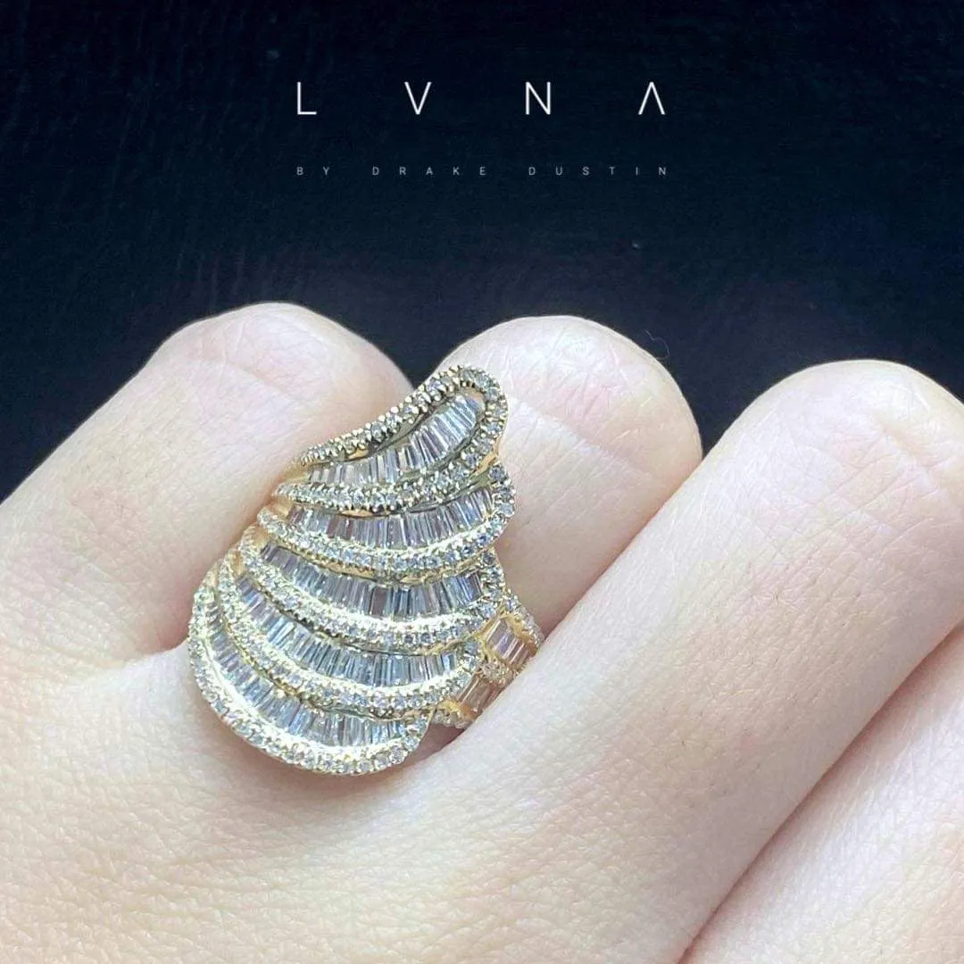 PREORDER| Golden Angel Wings Diamond Statement Jewelry Set 14kt