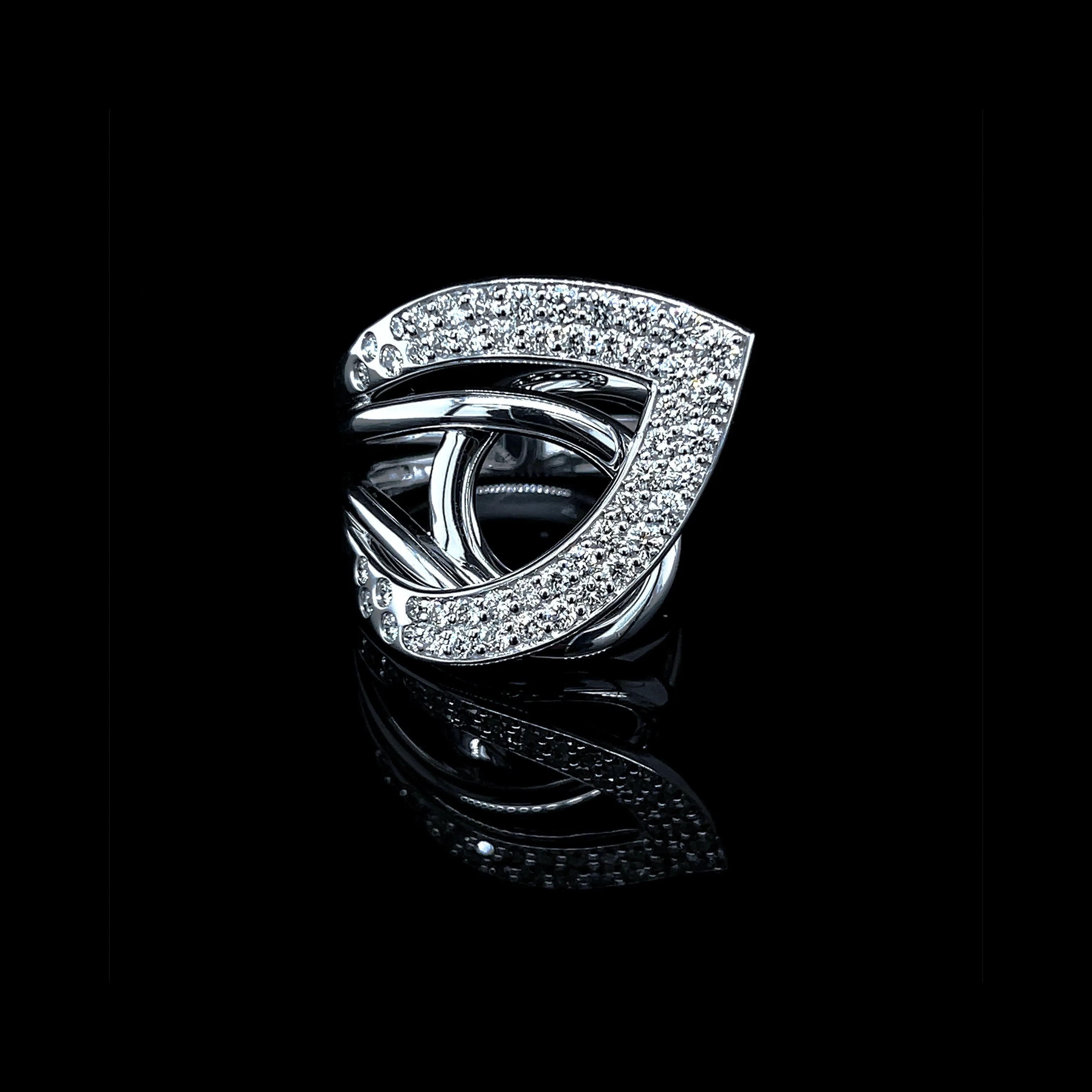 PREORDER | Paved Statement Diamond Ring 14kt
