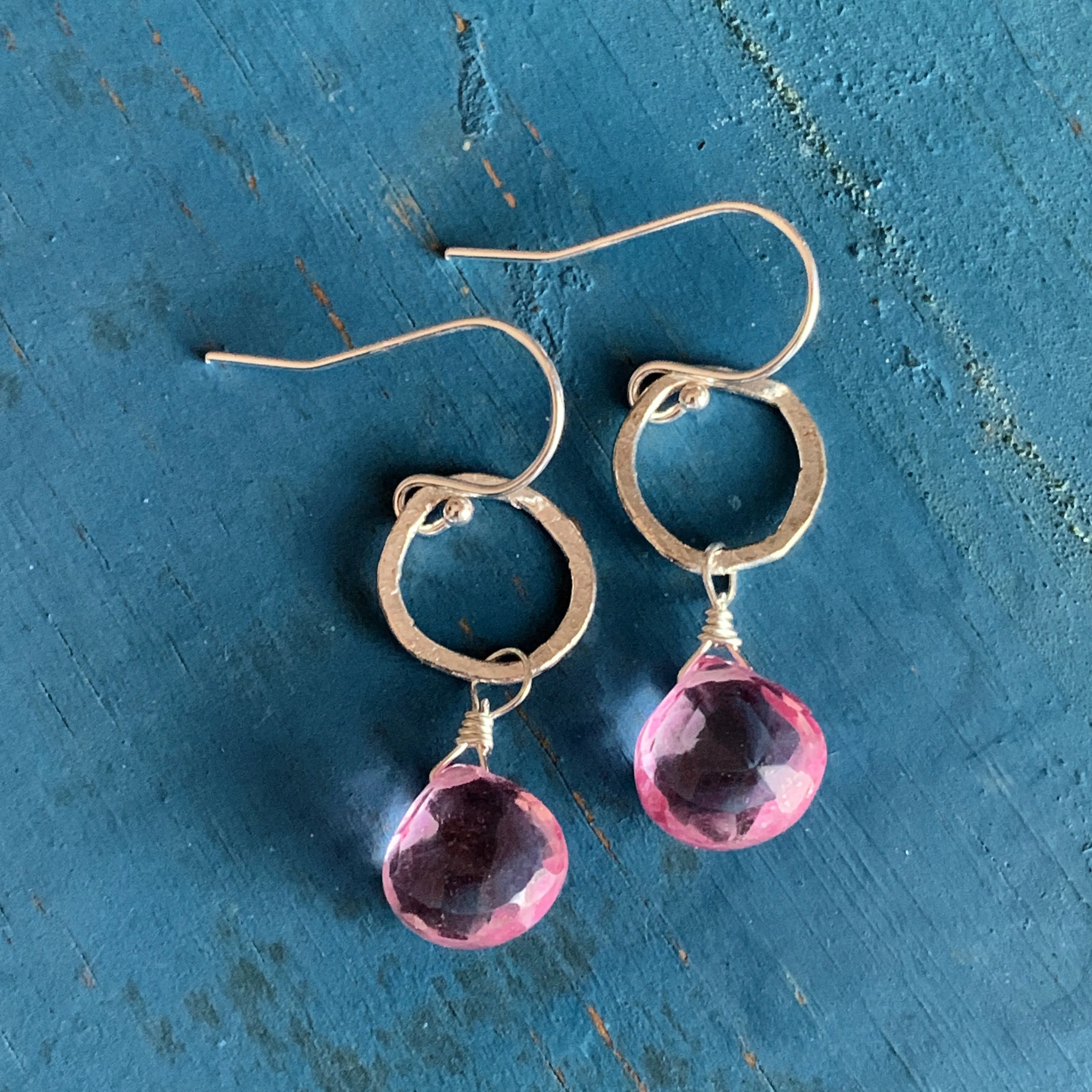 Sarina Earrings / Silver   Pink