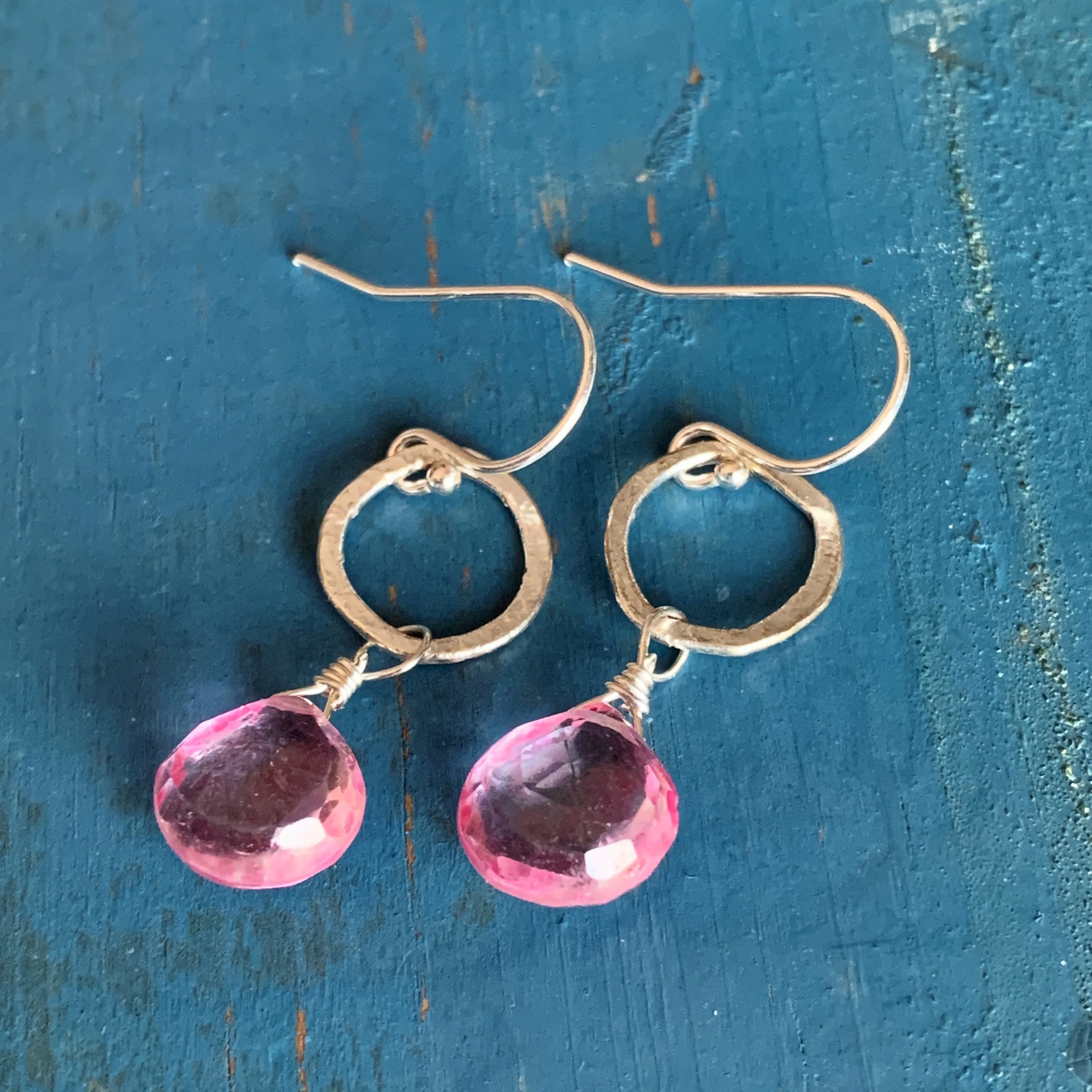 Sarina Earrings / Silver   Pink