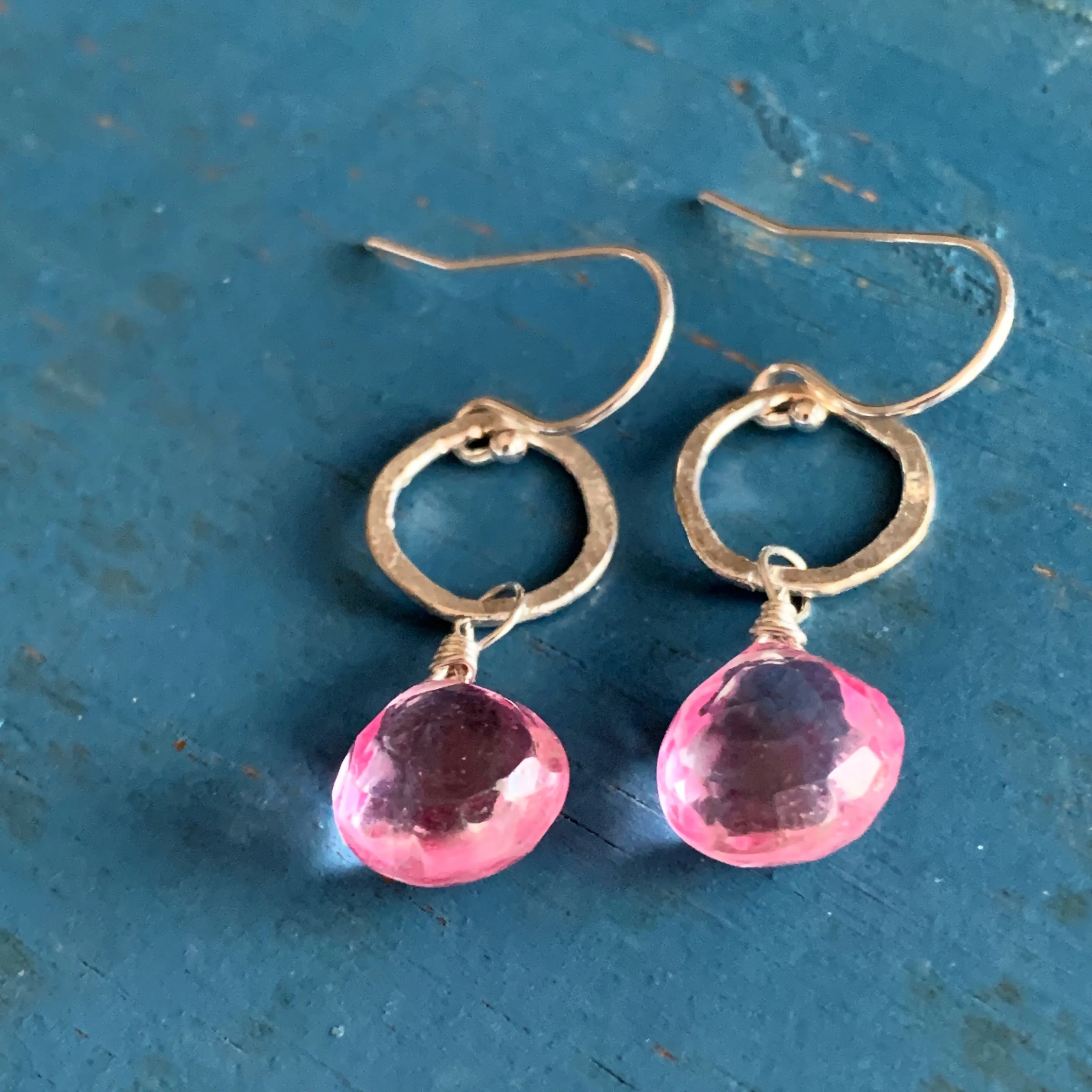 Sarina Earrings / Silver   Pink