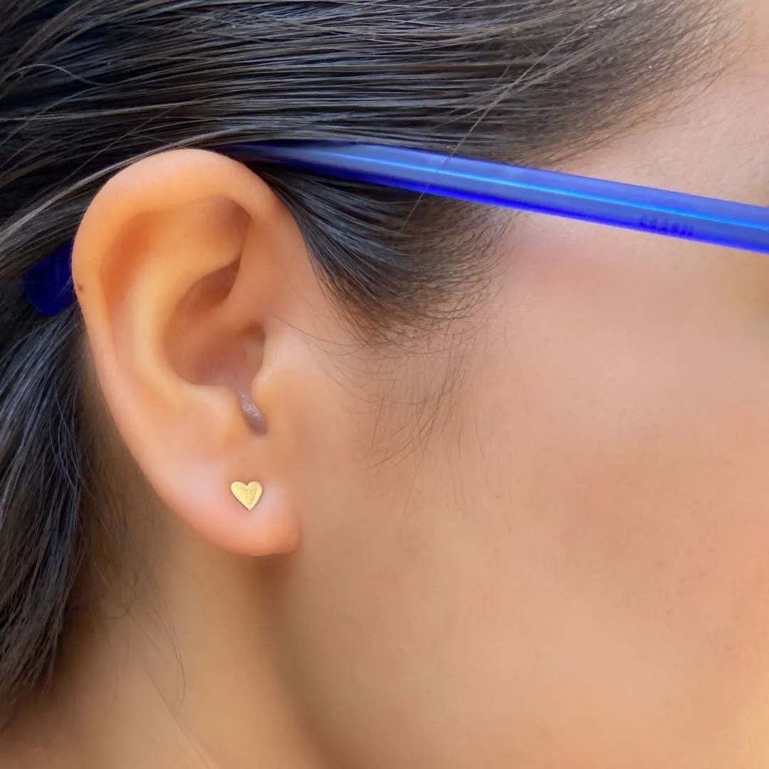 SigKap Heart Earring in 14k Gold (single earring)