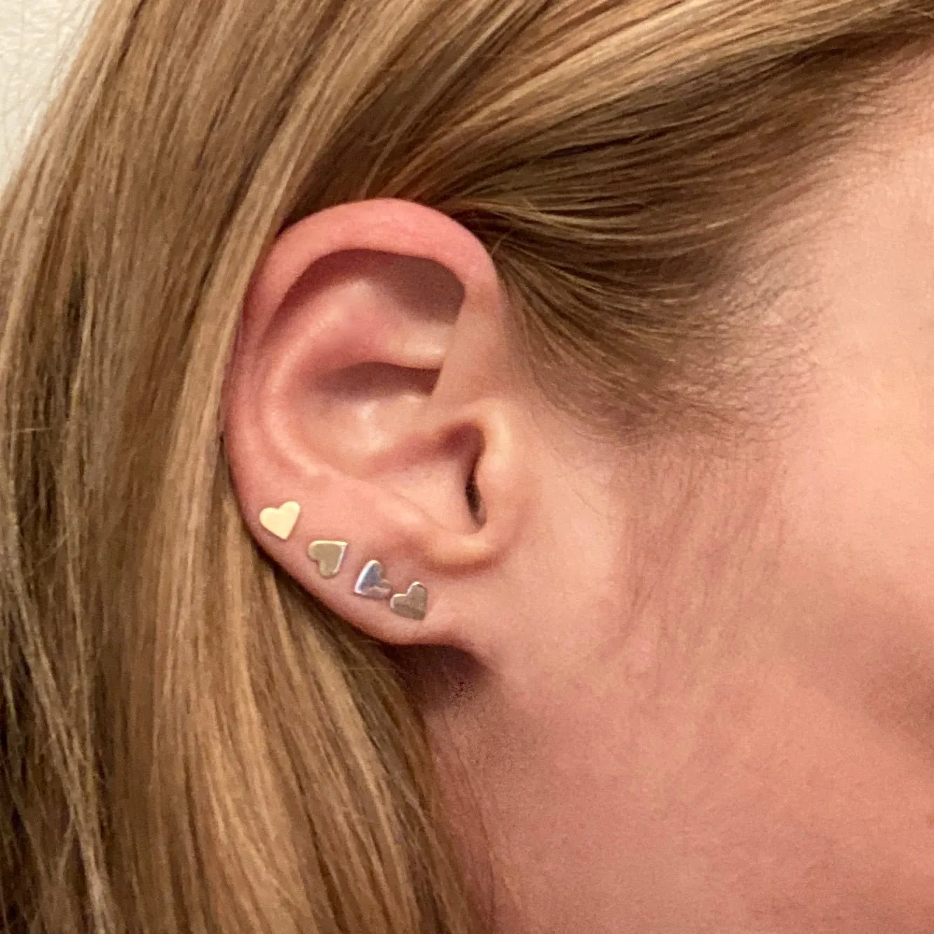 SigKap Heart Earring in 14k Gold (single earring)