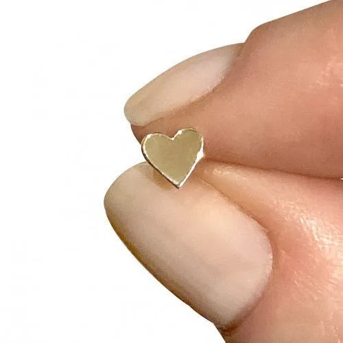 SigKap Heart Earring in 14k Gold (single earring)